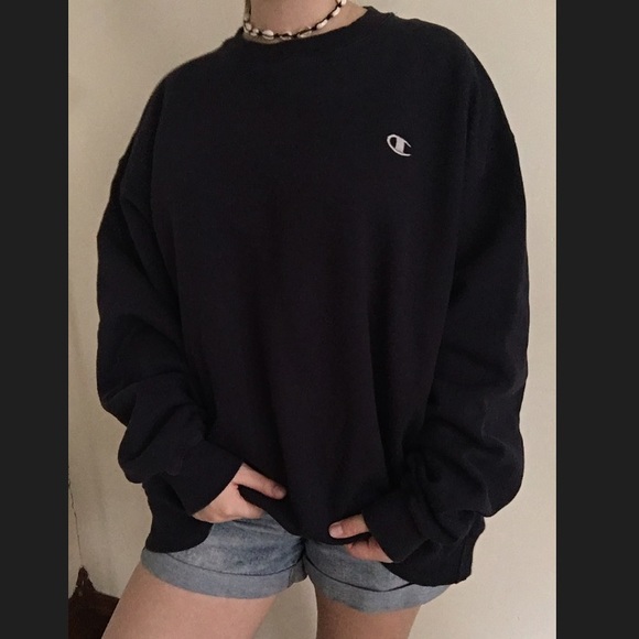 Champion Sweaters - Navy Blue Champion Crewneck